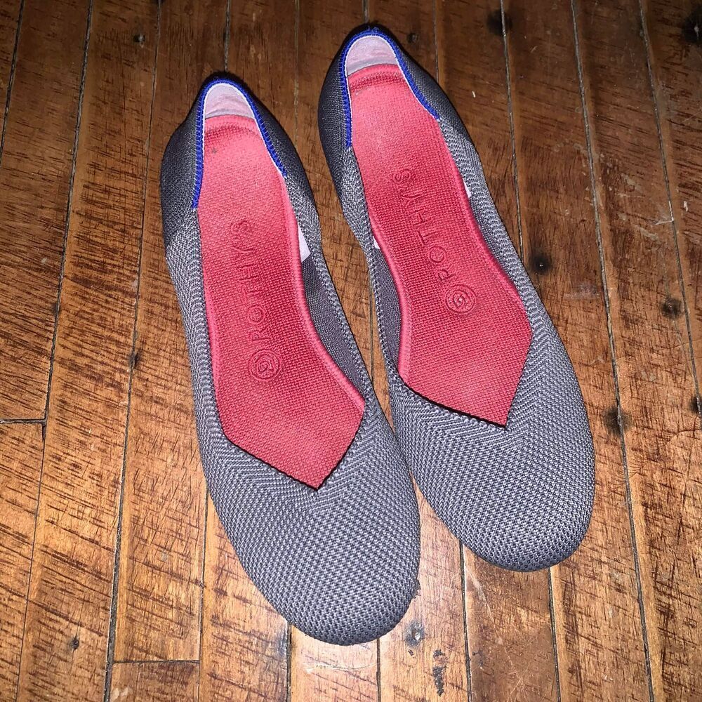 Rothy’s gray round toe slip on recycled size 8 business casual shoes